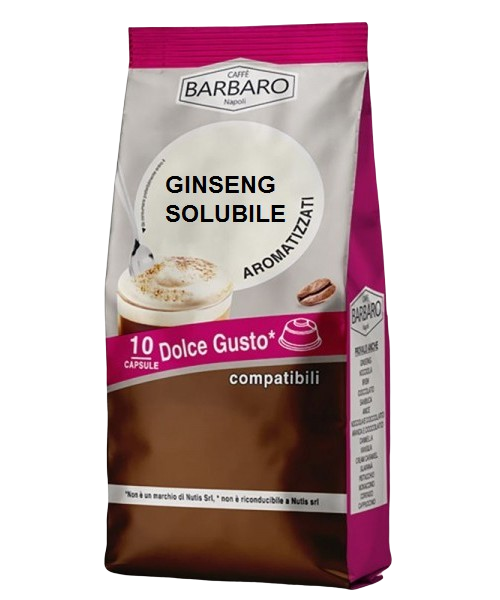 GINSENG SOLUBILE BARBARO - 10 CAPSULE COMPATIBILI DOLCE GUSTO da 13g