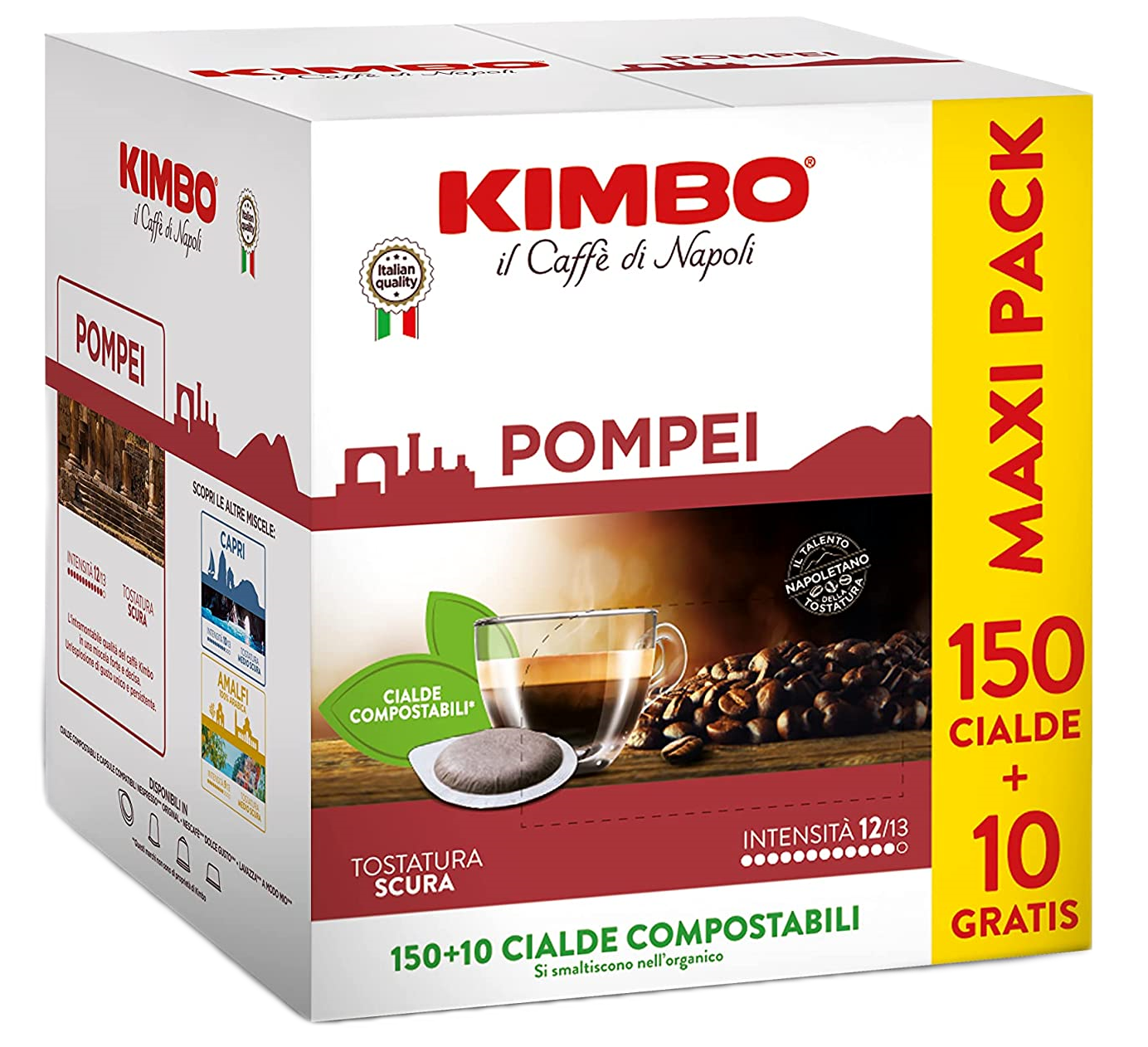 CAFFÈ KIMBO POMPEI - Box 150 CIALDE ESE44 da 7.3g + 10 CIALDE