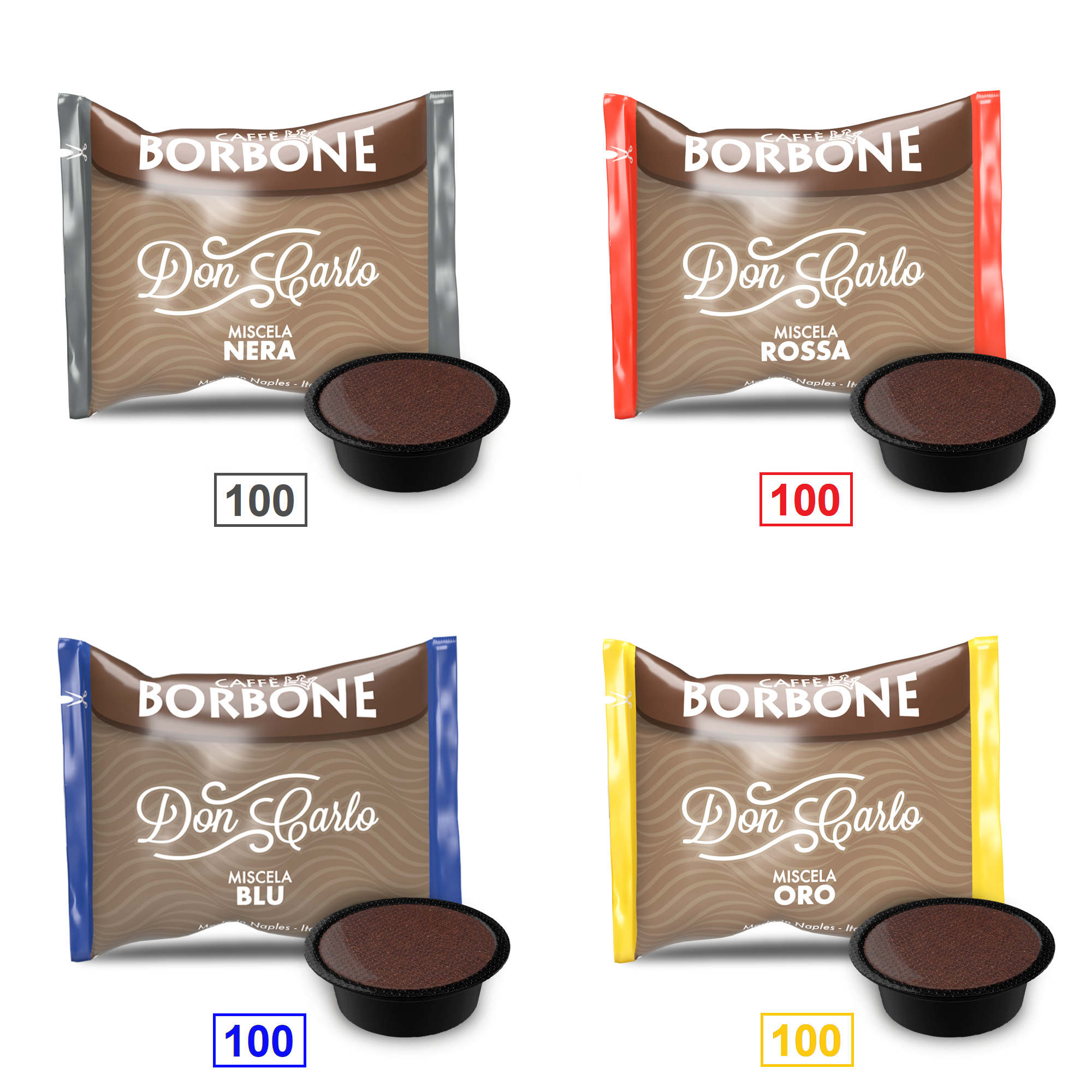 100 Capsule Caffè Borbone Bialetti Miscela Blu