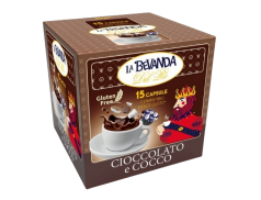 COCCO & CIOCCOLATO LA BEVANDA DEL RÈ - Box 15 CAPSULE COMPATIBILI DOLCE GUSTO da 13g