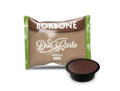 CAFFÈ BORBONE DON CARLO - MISCELA VERDE / DEK - DECAFFEINATO - Box 50 CAPSULE COMPATIBILI A MODO MIO da 7.2g