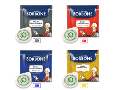 MIX 200 CIALDE CAFFÈ BORBONE - 50 MISCELA NERA - 50 MISCELA ROSSA - 50 MISCELA BLU - 50 MISCELA ORO