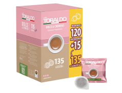 CAFFÈ TORALDO - MISCELA DOLCE & CREMOSO - Box 120 CIALDE ESE44 da 7.2g + 15 CIALDE OMAGGIO