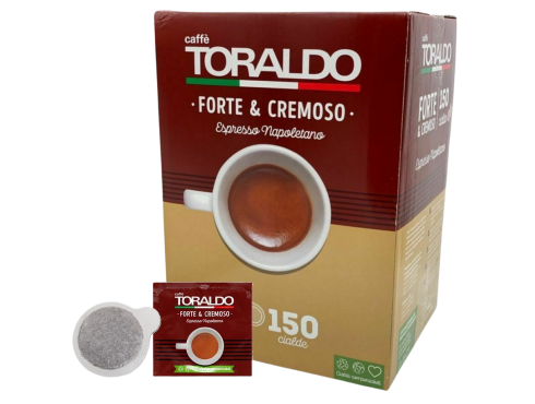 CAFFÈ TORALDO - MISCELA FORTE & CREMOSO - Box 150 CIALDE ESE44 da 7.2g