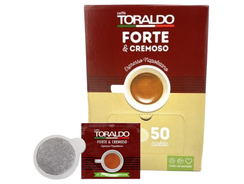 CAFFÈ TORALDO - MISCELA FORTE & CREMOSO - Box 50 CIALDE ESE44 da 7.2g