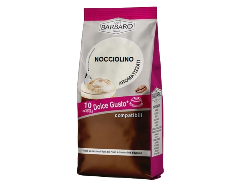 NOCCIOLATO SOLUBILE BARBARO NOCCIOLINO - 10 CAPSULE COMPATIBILI DOLCE GUSTO da 13g