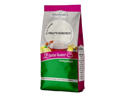 TÈ AI FRUTTI DI BOSCO BARBARO - 10 CAPSULE COMPATIBILI DOLCE GUSTO da 3.5g