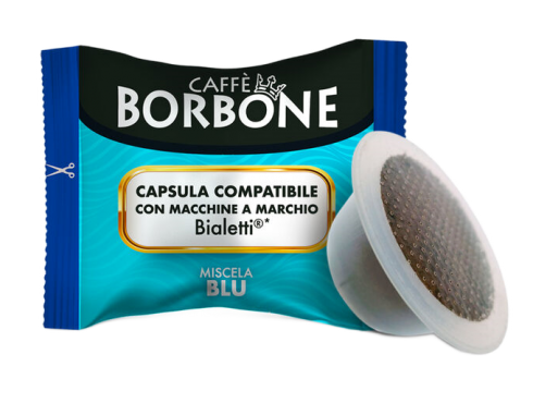 CAFFÈ BORBONE - MISCELA BLU - Box 100 CAPSULE COMPATIBILI BIALETTI da 6g
