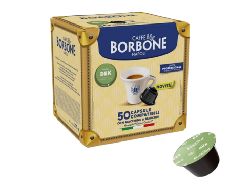 CAFFÈ BORBONE DOLCE RE - MISCELA VERDE / DEK - Box 50 CAPSULE COMPATIBILI DOLCE GUSTO da 5.5g