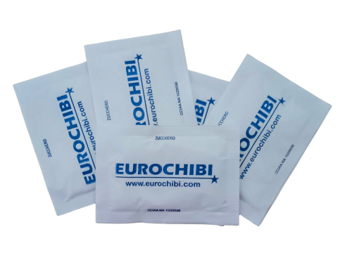 EUROCHIBI® 150 BUSTINE DI ZUCCHERO FINO BIANCO per CAFFÈ, BEVANDE e DOLCI