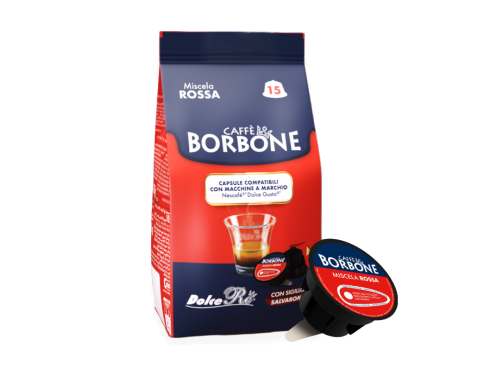 CAFFÈ BORBONE DOLCE RE - MISCELA ROSSA - 15 CAPSULE COMPATIBILI DOLCE GUSTO da 7g