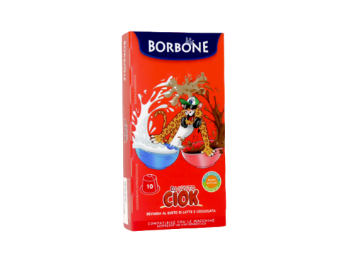 LATTE E CIOCCOLATA CAFFÈ BORBONE DJ GUSTO CIOK - 10 CAPSULE COMPATIBILI NESPRESSO da 7g