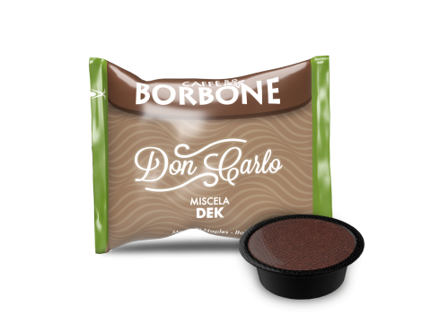 CAFFÈ BORBONE DON CARLO - MISCELA VERDE / DEK - DECAFFEINATO - Box 50 CAPSULE COMPATIBILI A MODO MIO da 7.2g