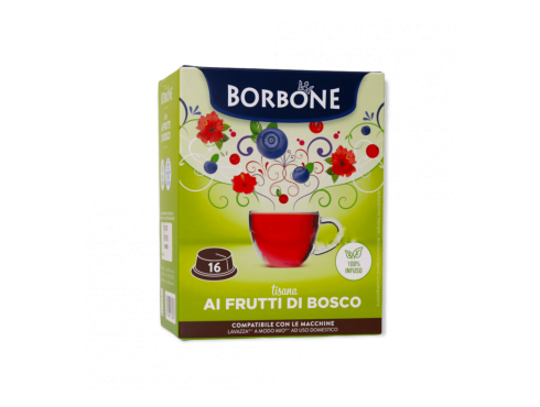 TISANA AI FRUTTI DI BOSCO CAFFÈ BORBONE - 16 CAPSULE COMPATIBILI A MODO MIO da 3g