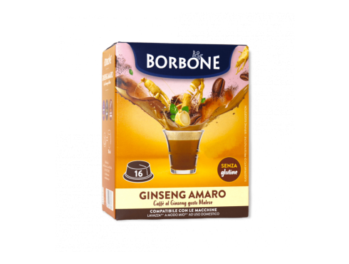 GINSENG AMARO GUSTO MALESE CAFFÈ BORBONE - 16 CAPSULE COMPATIBILI A MODO MIO da 5g