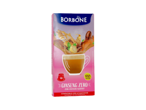 GINSENG ZERO CAFFÈ BORBONE - 10 CAPSULE COMPATIBILI NESPRESSO da 5g