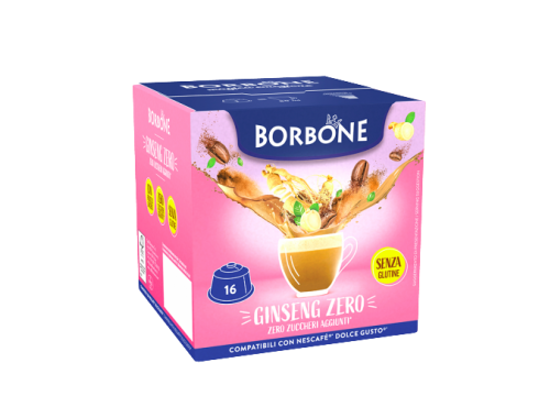 GINSENG ZERO CAFFÈ BORBONE - 16 CAPSULE COMPATIBILI DOLCE GUSTO da 11g