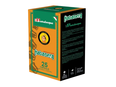 CAFFÈ PASSALACQUA HABANERA - GUSTO TONDO - Box 25 CAPSULE COMPATIBILI NESPRESSO da 5.5g