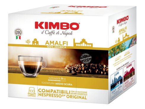 CAFFÈ KIMBO AMALFI - Box 100 CAPSULE COMPATIBILI NESPRESSO da 5.4g