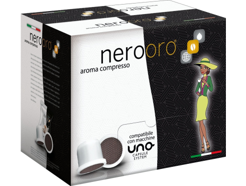 CAFFÈ NEROORO - MISCELA ORO - Box 50 CAPSULE COMPATIBILI UNO SYSTEM da 5.5g