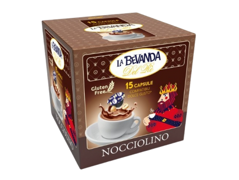 NOCCIOLINO LA BEVANDA DEL RÈ - Box 15 CAPSULE COMPATIBILI DOLCE GUSTO da 12g