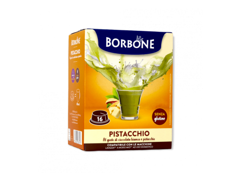 CIOCCOLATA BIANCA E PISTACCHIO CAFFÈ BORBONE PISTACCHIO - 16 CAPSULE COMPATIBILI A MODO MIO da 7g