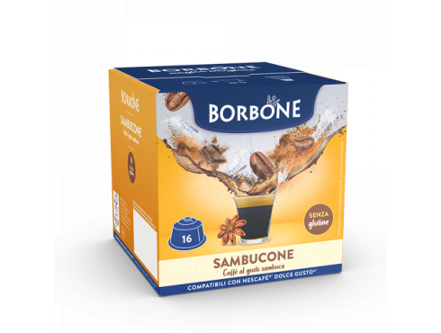 CAFFÈ ALLA SAMBUCA CAFFÈ BORBONE SAMBUCONE - 16 CAPSULE COMPATIBILI DOLCE GUSTO da 6.5g