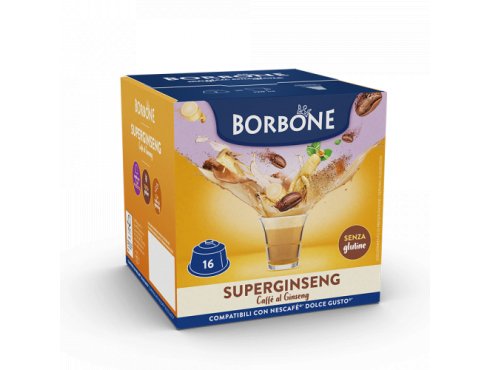 CAFFÈ AL GINSENG CAFFÈ BORBONE SUPERGINSENG - 16 CAPSULE COMPATIBILI DOLCE GUSTO da 17g