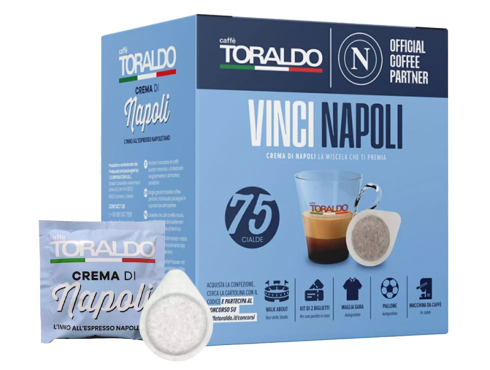 CAFFÈ TORALDO - CREMA DI NAPOLI - VINCI NAPOLI - Box 75 CIALDE ESE44 da 7.2g