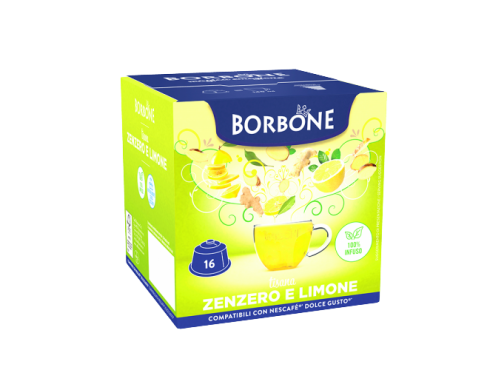 TISANA ZENZERO E LIMONE CAFFÈ BORBONE - 16 CAPSULE COMPATIBILI DOLCE GUSTO da 3g