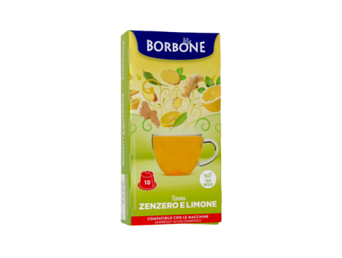 TISANA ZENZERO E LIMONE CAFFÈ BORBONE - 10 CAPSULE COMPATIBILI NESPRESSO da 3g