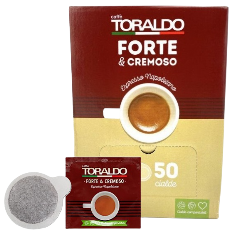 CAFFÈ TORALDO - MISCELA FORTE & CREMOSO - Box 50 CIALDE ESE44 da 7.2g