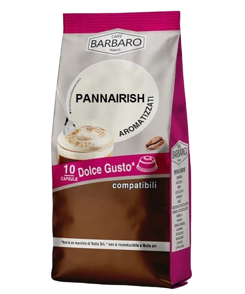 COFFEE IRISH CREAM BARBARO 10 DOLCE GUSTO COMPATIBLE CAPSULES