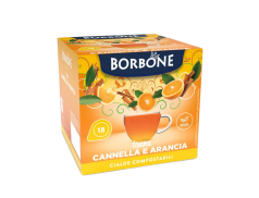 CINNAMON AND ORANGE HERBAL TEA CAFFÈ BORBONE - Box 18 PODS ESE44 3.5g