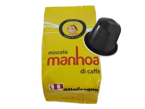 COFFEE PASSALACQUA MANHOA - GUSTO VELLUTATO - Box 100 NESPRESSO COMPATIBLE CAPSULES 5.5g