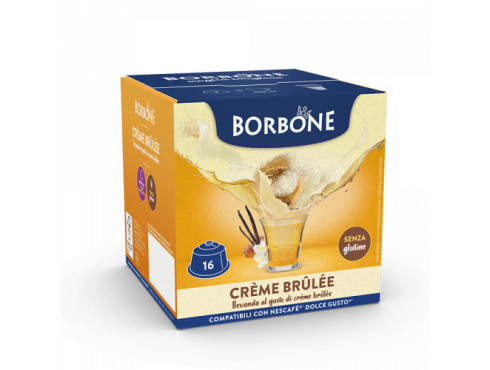 CRÈME BRÛLÉE CAFFÈ BORBONE - 16 DOLCE GUSTO COMPATIBLE CAPSULES 14g