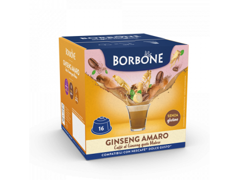 BITTER GINSENG MALAYSIAN TASTE CAFFÈ BORBONE - 16 DOLCE GUSTO COMPATIBLE CAPSULES 11g