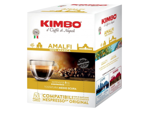 COFFEE KIMBO AMALFI - Box 50 NESPRESSO COMPATIBLE CAPSULES 5.4g