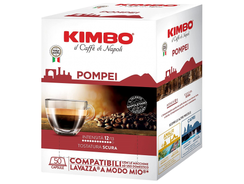 COFFEE KIMBO POMPEI - Box 50 A MODO MIO COMPATIBLE CAPSULES 7.4g