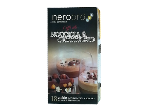 COFFEE HAZELNUT & CHOCOLATE NEROORO NOCCHOKKINO - Box 18 PODS ESE44