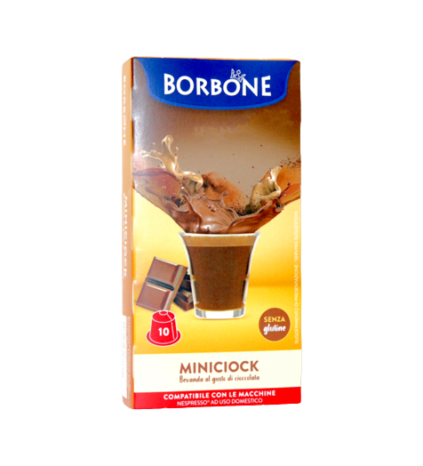 CHOCOLATE CAFFÈ BORBONE MINICIOK - 10 CÁPSULAS COMPATIBLES NESPRESSO 7g