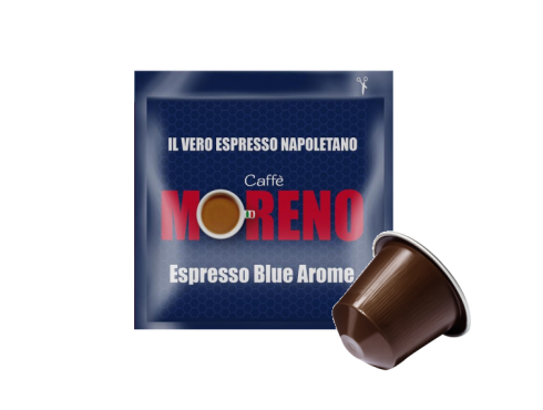 CAFFÈ MORENO - AROMA BLU - Box 100 CÁPSULAS COMPATIBLES NESPRESSO 5.2g