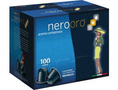 KAFFEE NEROORO - MISCELA ARGENTO - Box 100 NESPRESSO KOMPATIBLE KAPSELN 5g