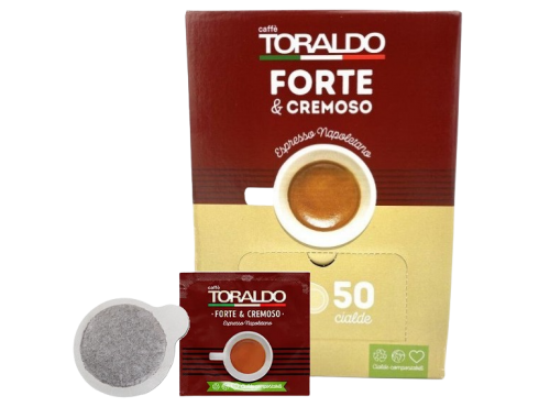 CAFFÈ TORALDO - MISCELA FORTE & CREMOSO - Box 50 PADS ESE44 7.2g