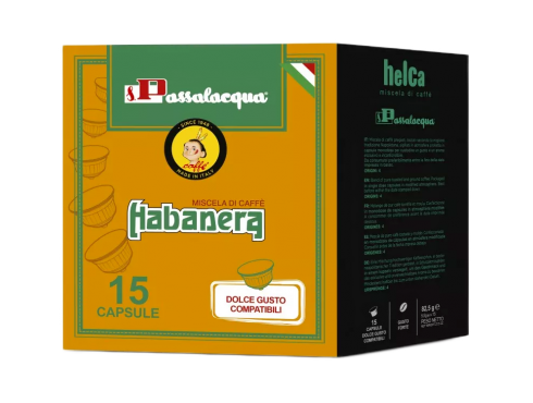 KAFFEE PASSALACQUA HABANERA - GUSTO TONDO - Box 15 DOLCE GUSTO KOMPATIBLE KAPSELN 5.5g