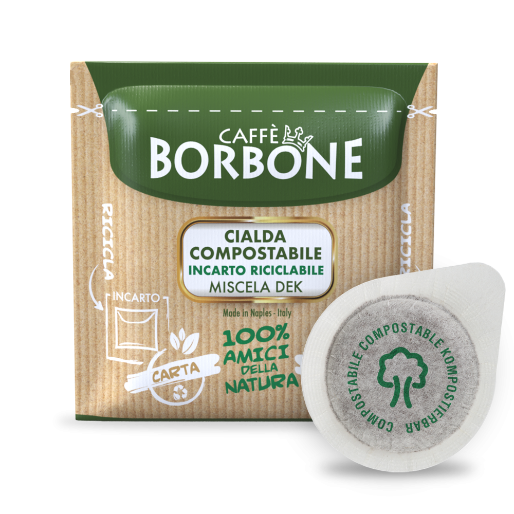 CAFFÈ BORBONE - MISCELA VERDE / DEK - DÉCAFÉINÉ - Box 50 DOSETTES ESE44  7.2g