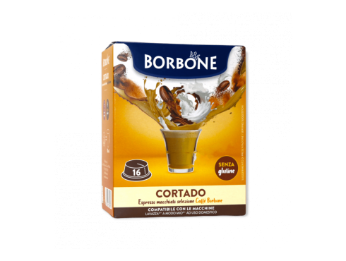 EXPRESSO MACCHIATO CAFFÈ BORBONE CORTADO - 16 CAPSULES COMPATIBLES A MODO MIO 4g