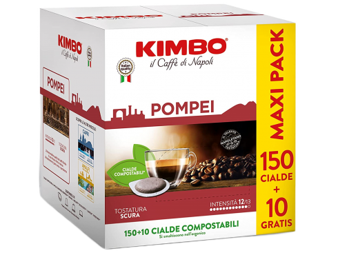 CAFÉ KIMBO POMPEI - Box 150 DOSETTES ESE44 7.3g + 10 DOSETTES GRATUITE